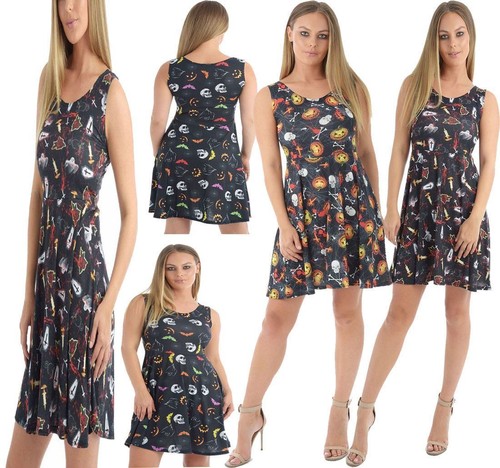 Womens swing dress mini skater - swing,