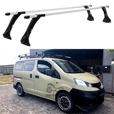 For Nissan NV200 VN1500 63" Aluminium Van Roof Rack Cross Bar w/Rain Gutter Rail