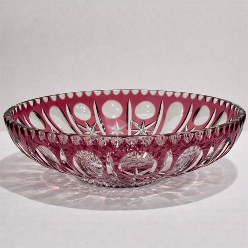 Vintage cranberry cut - vintage, crystal