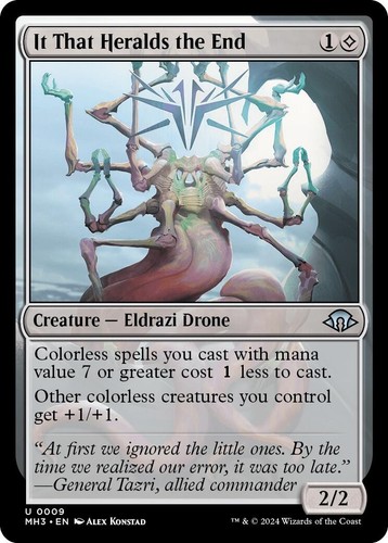 That heralds the end modern - that,