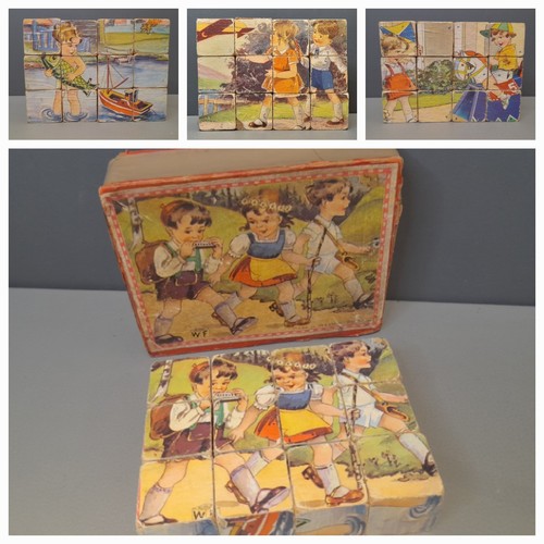 Vintage wooden toy - wooden, block