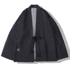 Men Kimono Denim Cardigan Coat