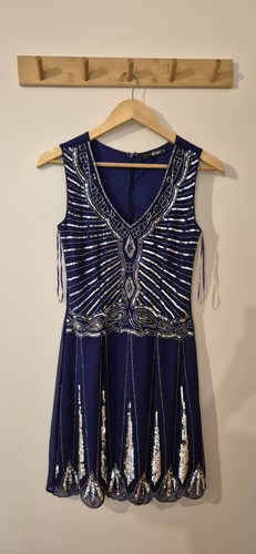 Quiz navy blue silver sequin - quiz,