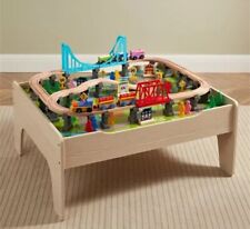 New Kids Wooden 100 Piece Train Table Track Toy Set