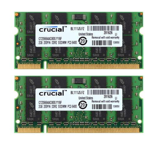 Crucial 4gb 2gb - 2gb, 2g