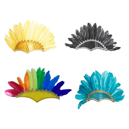 Feather headdress hair band - headdress,