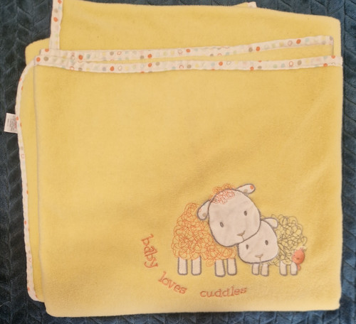 Mothercare yellow fleece cot - mothercare,