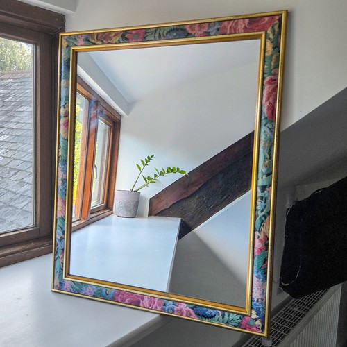 Vintage painted floral frame - painted,