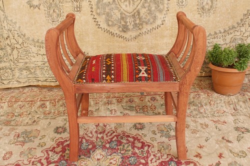 Turkish vintage kilim bench - vintage,