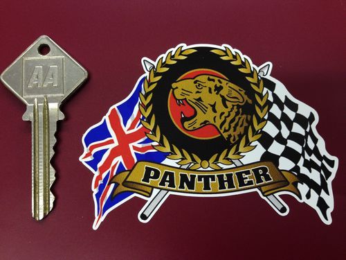 Panther flags scroll - panther, helmet