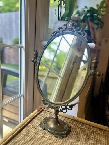 Ornate vintage brass tabletop - ornate,