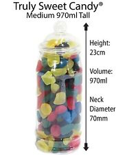 970 ml Victorian Style Plastic Retro Sweet Jars 5 10 15 20 25 Wedding Party