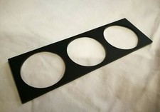 SINGLE DIN RADIO GAUGE POD  PANEL  FASCIA PLATE - MATT BLACK 3 X 52MM GAUGE