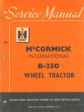 McCORMICK INTERNATIONAL TRACTOR B-250 MANUAL B250 B 250