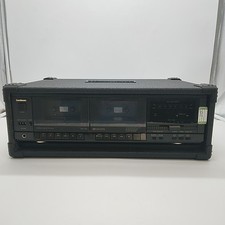 Goodmans GSW435 Stereo Cassette Twin Deck with Varispeed Wooden Flight Case