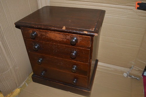 Vintage small pine varnished - vintage,
