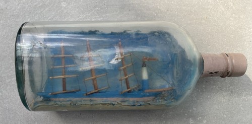 Vintage ship a bottle - a,