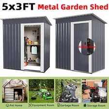  5x3ft Metal Garden Shed
