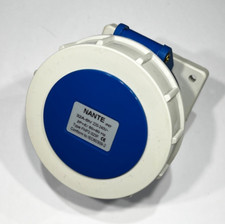 32A Blue Panel Socket Nante
