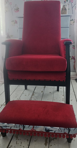 Parker knoll red upholstered - knoll.,