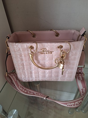 River island pink quilted boxy - pink,