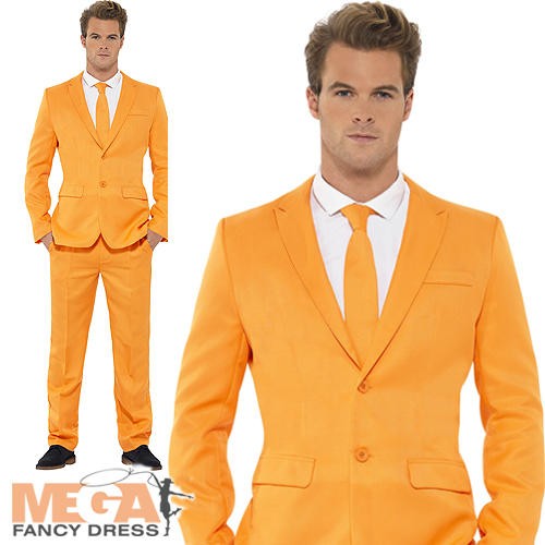 Orange stand out suit - out, fancy