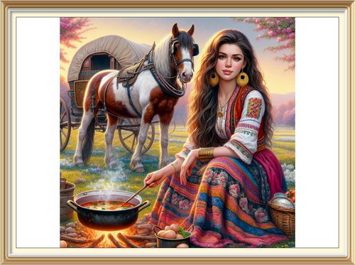 Print traveller tinker romany - print,
