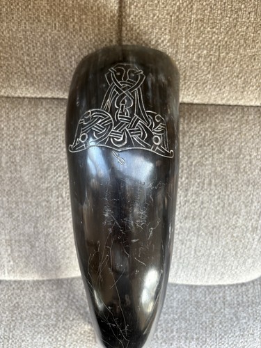 Large viking drinking - viking, ox