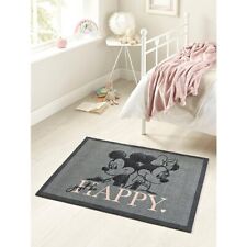 Disney Happy Mickey Mouse & Minnie Grey Rug