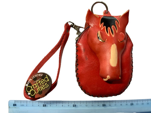 Real leather purse brown - ,,