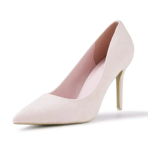 Stylish pink kitten heel - pink, court