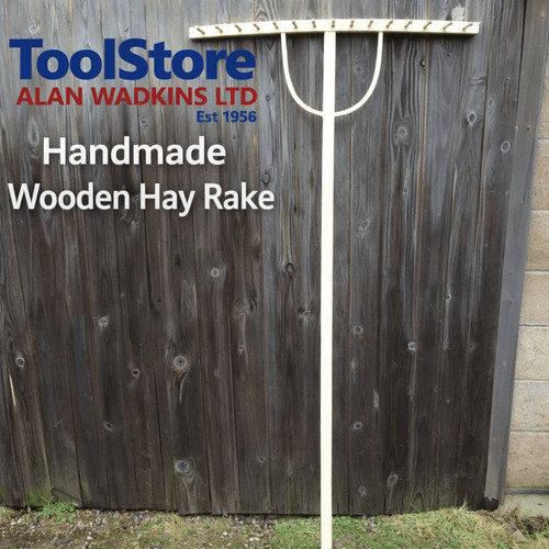 Wooden garden hay - hay, rake
