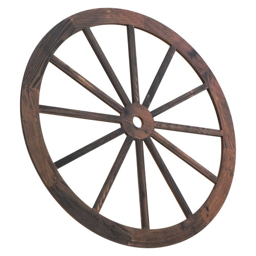 Rustic wooden wagon - wooden, wall