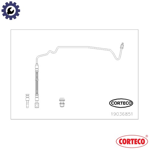 Brake hose 19036851 - brake,