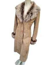 Real Shearling Sheepskin Lady's Beautiful Coat Sz 10 12 Small14 VGC 