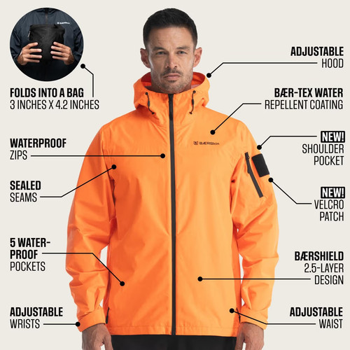 Bear skin waterproof jacket - skin,