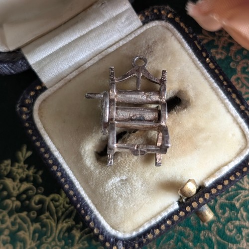 Vintage silver clothes mangle - vintage,