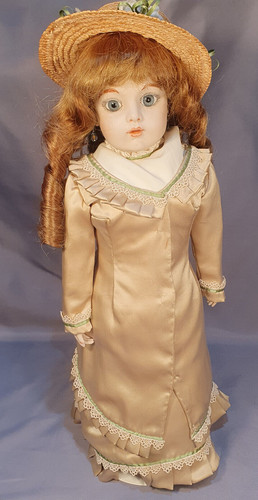 Porcelain doll - porcelain, 19"(49cm)