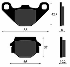 REAR BRAKE PADS TGB ATV BLADE