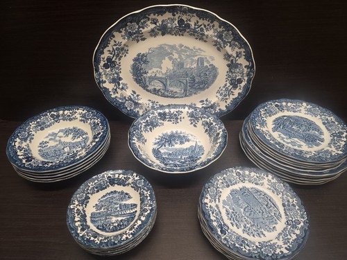 27pcs avon scenes palissy blue - avon,