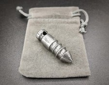 Damascus Steel Bullet Pendant