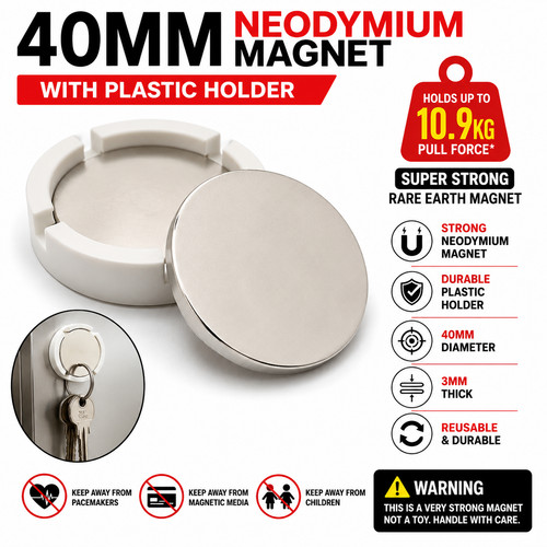 40mm neodymium magnet - 40mm, with