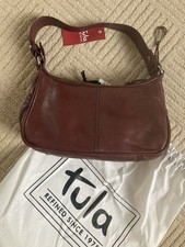BNWT Small Medium Tula Leather Bag Brown / Burgundy Excellent Condition