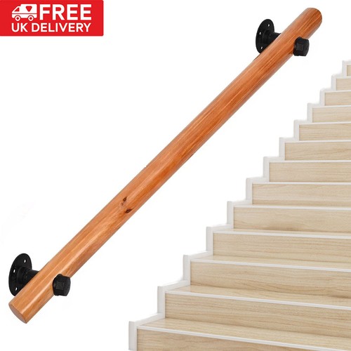 100cm wooden handrail stair - wooden,