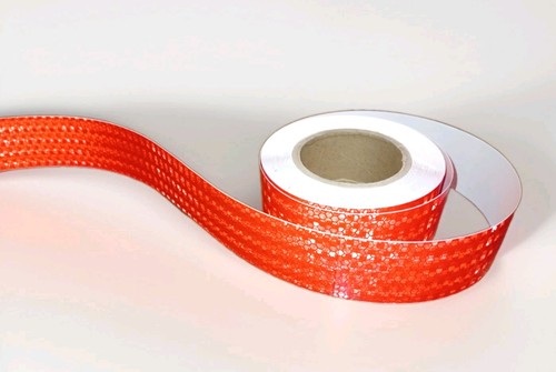 Reflective tape red - reflective, 50mm