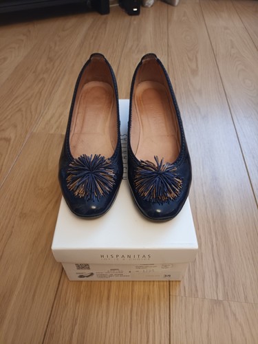 Hispanitas navy patent leather - navy,
