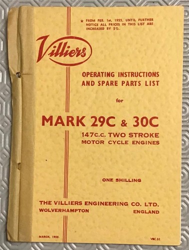 Villiers mark 29c - villiers, 147cc