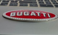 For Vintage Bugatti Front Radiator Grill Hood Oval Badge Enamel Brass Metal