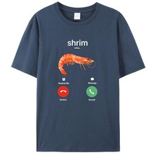 Shrimp is Calling Meme Shrim Calling Remind Me Message Women Men's T-Shirt Tee