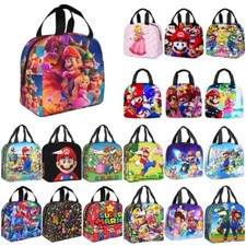 Super Mario Bros 3D Insulated Lunch Bag School Snack Picnic Travel Handbag Gift